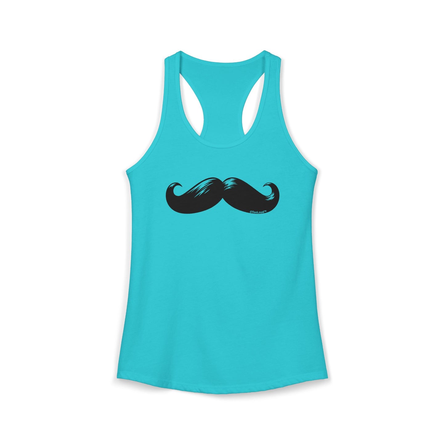 Big Black Mustache Women's Racerback Tank Top by TOOLOUD