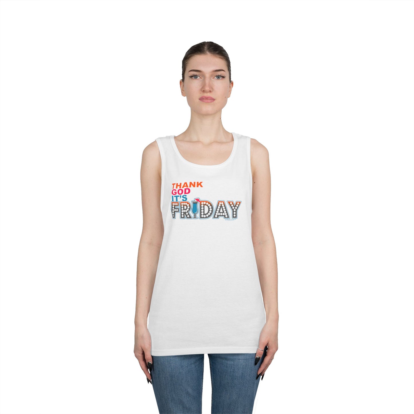 Thank God It's Friday Mixed Drink Loose Tank Top by TOOLOUD