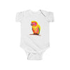 TooLoud Sun Conure Parrot Watercolor Baby Romper Bodysuit