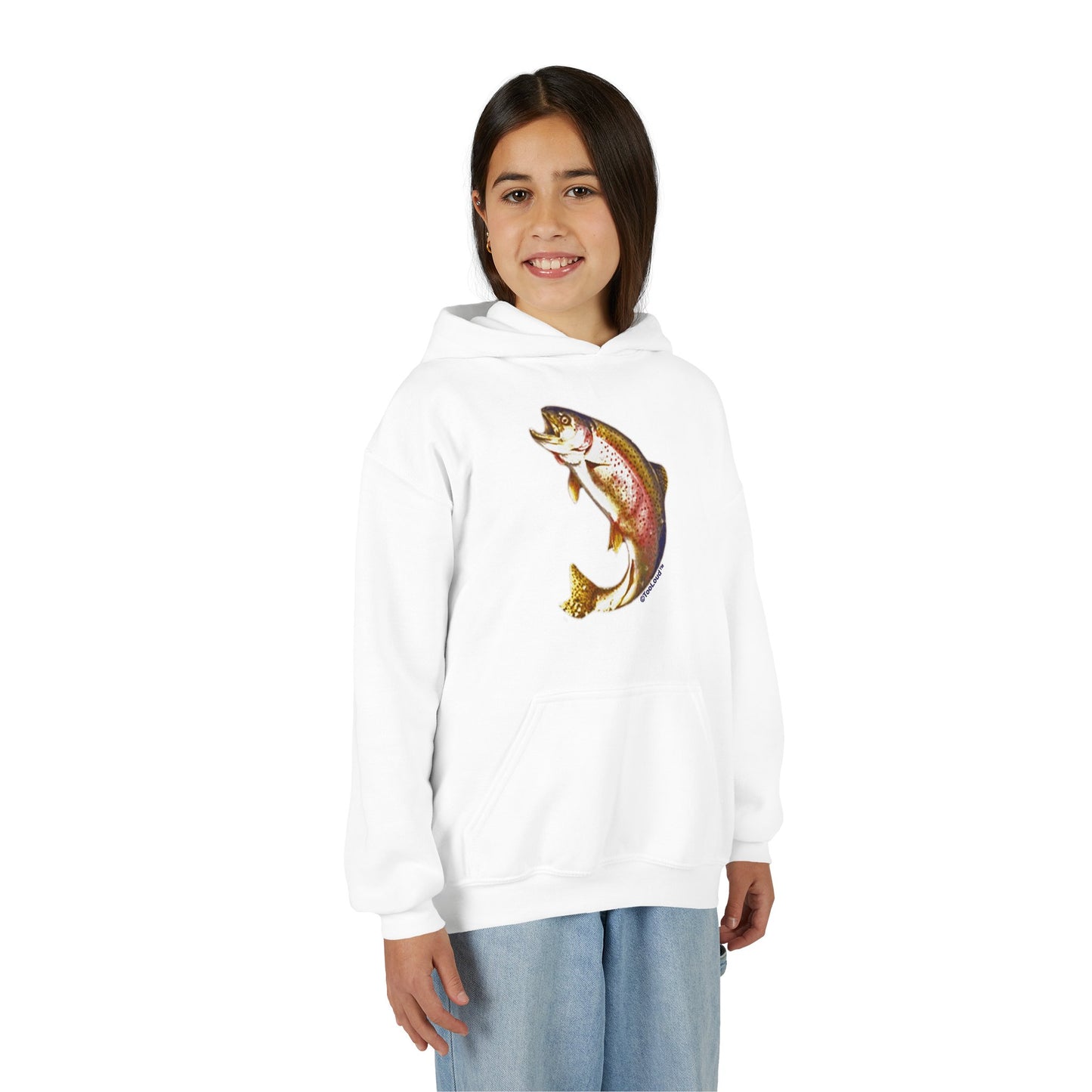 Rainbow Trout Youth Children’s Hoodie Sweatshirt by TOOLOUD