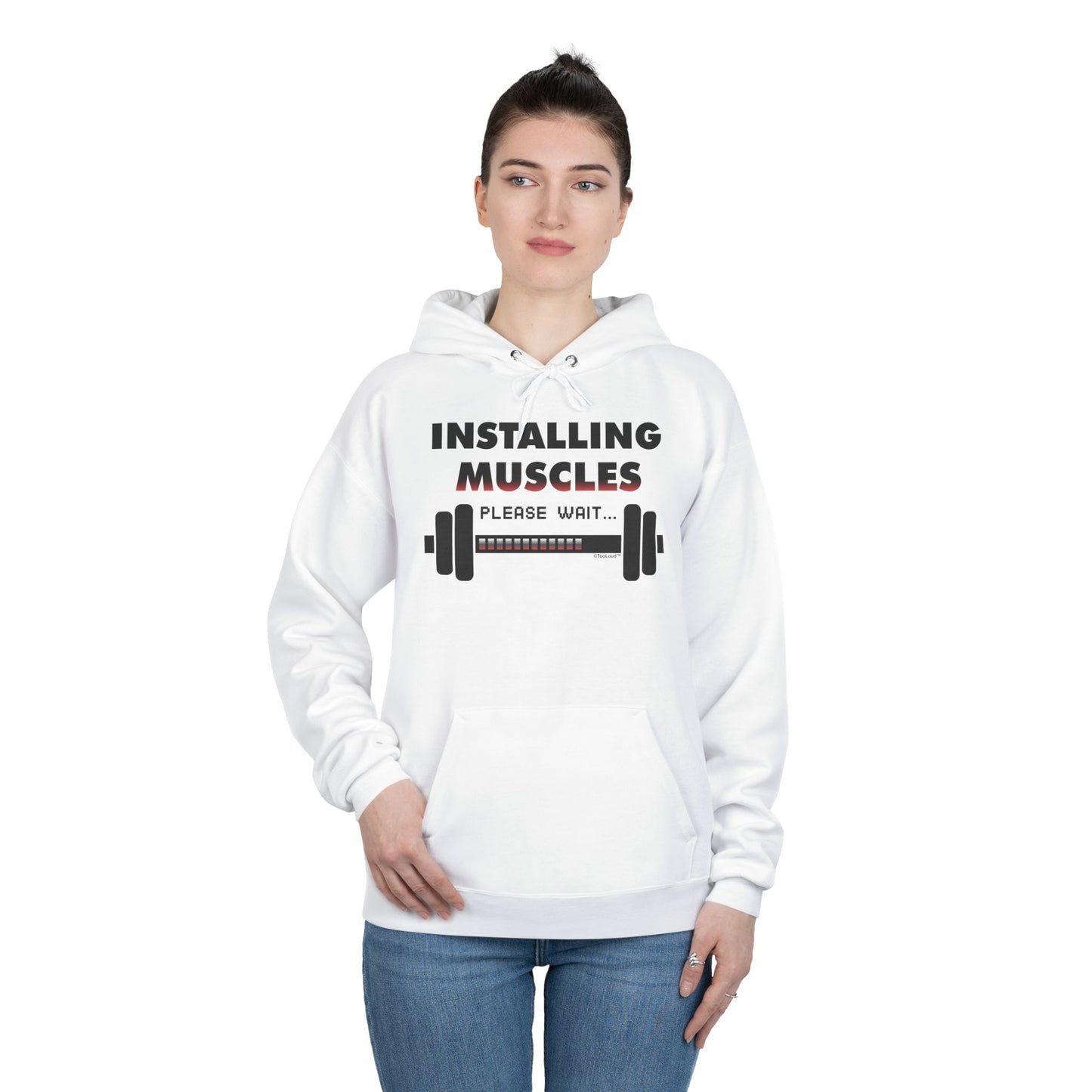 Installing Muscles Hoodie Sweatshirt Hooded Pullover by TOOLOUD