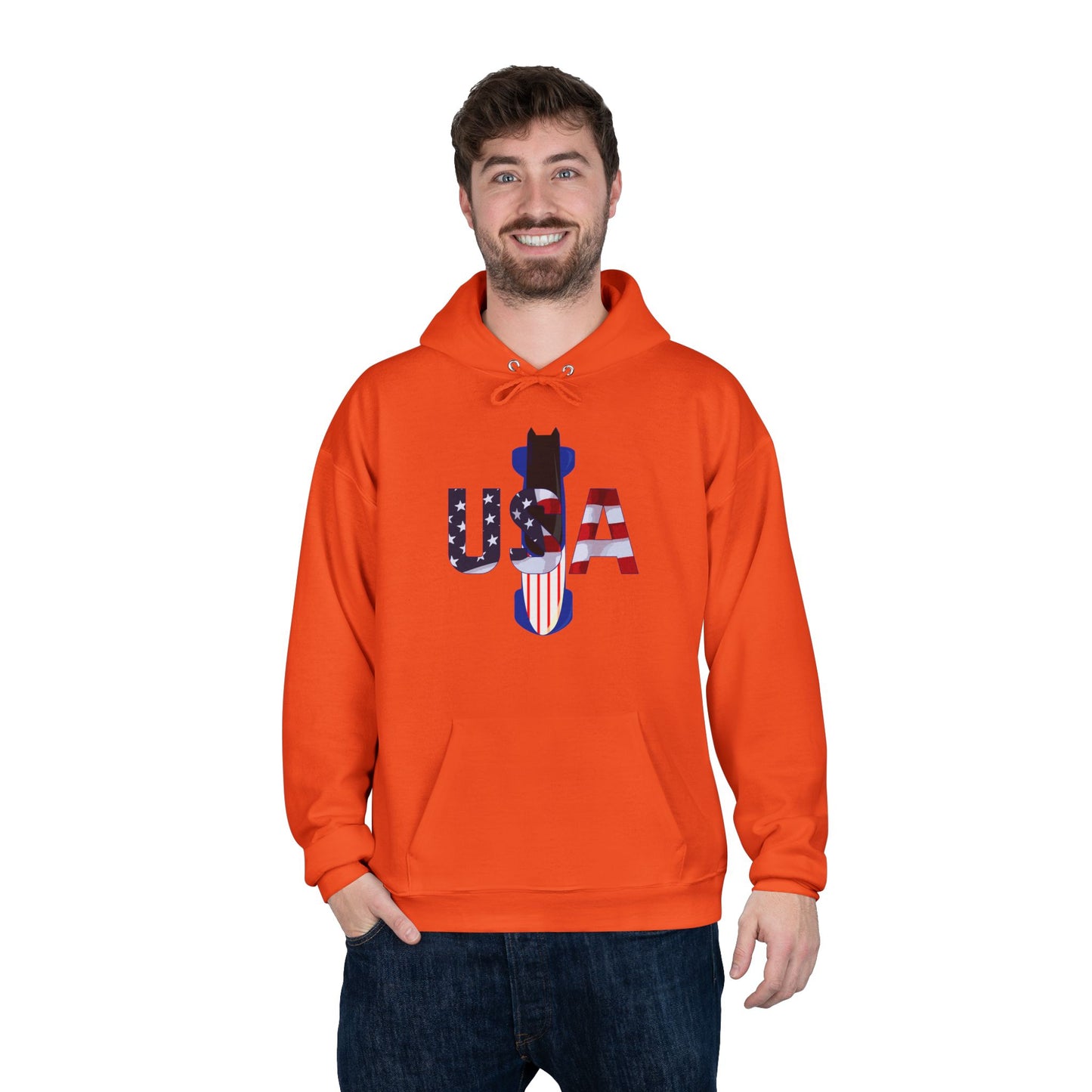 USA Bobsled Adult Hooded Sweatshirt by TOOLOUD