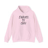 TooLoud Shake It Off Text Cute with Hearts Adult Hoodie Sweatshirt