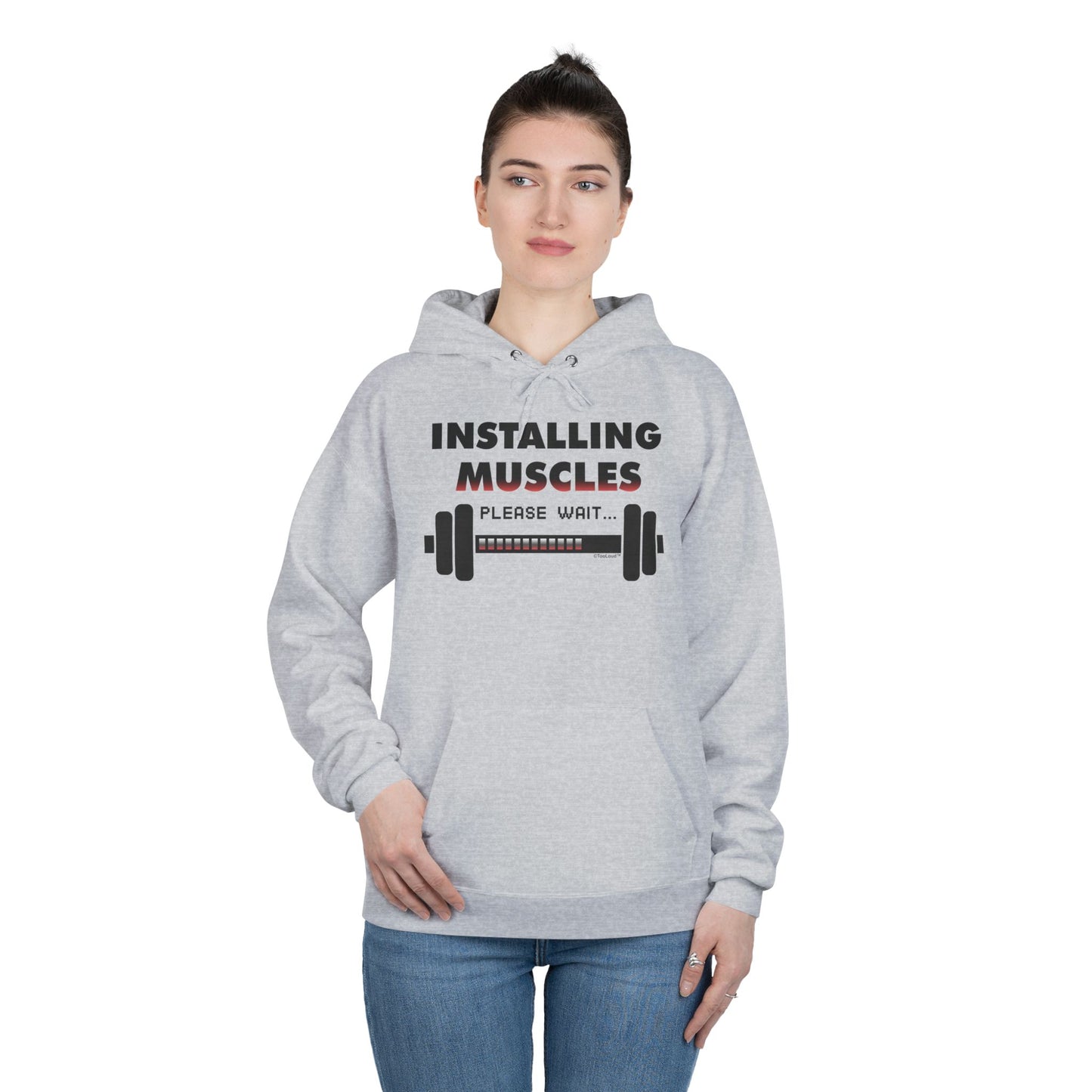 Installing Muscles Hoodie Sweatshirt Hooded Pullover by TOOLOUD