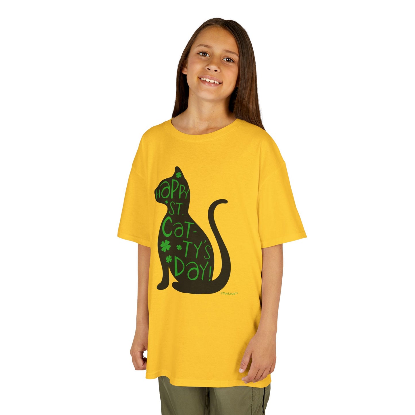 Happy St. Catty's Day - St. Patrick's Day Cat Children's T-Shirt by TOOLOUD