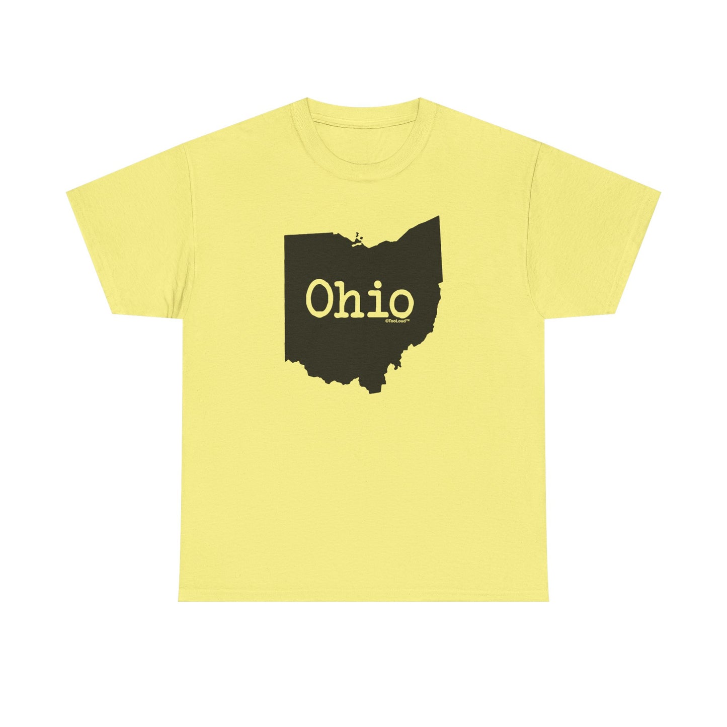 Ohio - United States Shape Print Adult T-Shirt by TOOLOUD