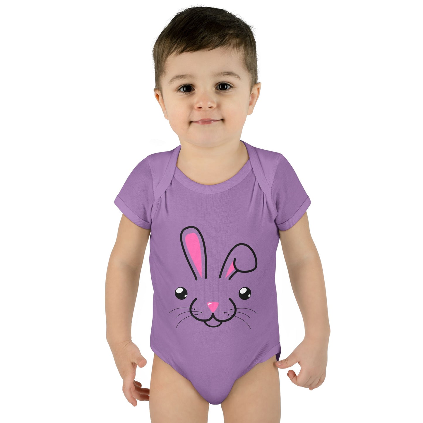 Cute Bunny Face Baby Romper Bodysuit by TOOLOUD