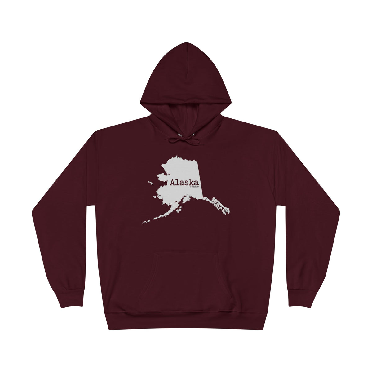 Alaska – United States Shape Dark Hoodie Sweatshirt by TOOLOUD