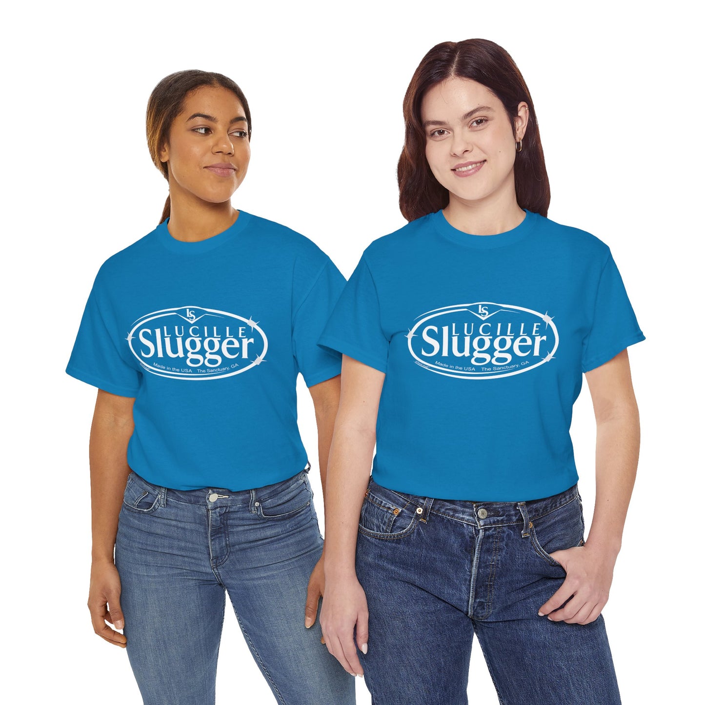 Lucille Slugger Logo Adult Dark T-Shirt by TOOLOUD