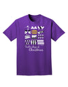 12 Days of Christmas Text Color Adult Dark T-Shirt-Mens T-Shirt-TooLoud-Purple-Small-Davson Sales