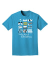 12 Days of Christmas Text Color Adult Dark T-Shirt-Mens T-Shirt-TooLoud-Turquoise-Small-Davson Sales