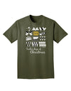 12 Days of Christmas Text Color Adult Dark T-Shirt-Mens T-Shirt-TooLoud-Military-Green-Small-Davson Sales