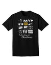 12 Days of Christmas Text Color Adult Dark T-Shirt-Mens T-Shirt-TooLoud-Black-Small-Davson Sales