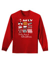 12 Days of Christmas Text Color Adult Long Sleeve Dark T-Shirt-TooLoud-Red-Small-Davson Sales