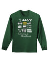 12 Days of Christmas Text Color Adult Long Sleeve Dark T-Shirt-TooLoud-Dark-Green-Small-Davson Sales