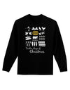 12 Days of Christmas Text Color Adult Long Sleeve Dark T-Shirt-TooLoud-Black-Small-Davson Sales