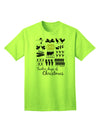 12 Days of Christmas Text Color Adult T-Shirt-unisex t-shirt-TooLoud-Neon-Green-Small-Davson Sales