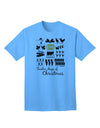 12 Days of Christmas Text Color Adult T-Shirt-unisex t-shirt-TooLoud-Aquatic-Blue-Small-Davson Sales