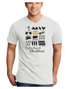 12 Days of Christmas Text Color Adult V-Neck T-shirt-Mens V-Neck T-Shirt-TooLoud-White-Small-Davson Sales