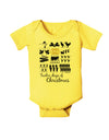 12 Days of Christmas Text Color Baby Romper Bodysuit-Baby Romper-TooLoud-Yellow-06-Months-Davson Sales
