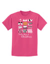 12 Days of Christmas Text Color Childrens Dark T-Shirt-Childrens T-Shirt-TooLoud-Sangria-X-Small-Davson Sales