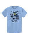 12 Days of Christmas Text Color Childrens T-Shirt-Childrens T-Shirt-TooLoud-Light-Blue-X-Small-Davson Sales