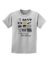 12 Days of Christmas Text Color Childrens T-Shirt-Childrens T-Shirt-TooLoud-AshGray-X-Small-Davson Sales