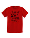 12 Days of Christmas Text Color Childrens T-Shirt-Childrens T-Shirt-TooLoud-Red-X-Small-Davson Sales