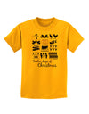 12 Days of Christmas Text Color Childrens T-Shirt-Childrens T-Shirt-TooLoud-Gold-X-Small-Davson Sales