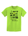 12 Days of Christmas Text Color Childrens T-Shirt-Childrens T-Shirt-TooLoud-Lime-Green-X-Small-Davson Sales