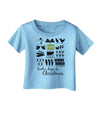 12 Days of Christmas Text Color Infant T-Shirt-Infant T-Shirt-TooLoud-Aquatic-Blue-06-Months-Davson Sales