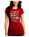 12 Days of Christmas Text Color Juniors Crew Dark T-Shirt-T-Shirts Juniors Tops-TooLoud-Red-Juniors Fitted Small-Davson Sales