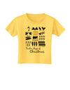 12 Days of Christmas Text Color Toddler T-Shirt-Toddler T-Shirt-TooLoud-Yellow-2T-Davson Sales