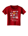 12 Days of Christmas Text Color Toddler T-Shirt Dark-Toddler T-Shirt-TooLoud-Red-2T-Davson Sales