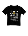 12 Days of Christmas Text Color Toddler T-Shirt Dark-Toddler T-Shirt-TooLoud-Black-2T-Davson Sales
