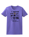 12 Days of Christmas Text Color Womens T-Shirt-Womens T-Shirt-TooLoud-Violet-X-Small-Davson Sales