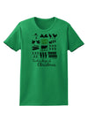 12 Days of Christmas Text Color Womens T-Shirt-Womens T-Shirt-TooLoud-Kelly-Green-X-Small-Davson Sales