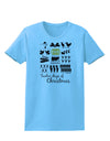 12 Days of Christmas Text Color Womens T-Shirt-Womens T-Shirt-TooLoud-Aquatic-Blue-X-Small-Davson Sales