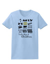 12 Days of Christmas Text Color Womens T-Shirt-Womens T-Shirt-TooLoud-Light-Blue-X-Small-Davson Sales