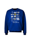 12 Days of Christmas Text Color Adult Dark Sweatshirt-Sweatshirts-TooLoud-Deep-Royal-Blue-Small-Davson Sales