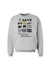 12 Days of Christmas Text Color Sweatshirt-Sweatshirts-TooLoud-AshGray-Small-Davson Sales