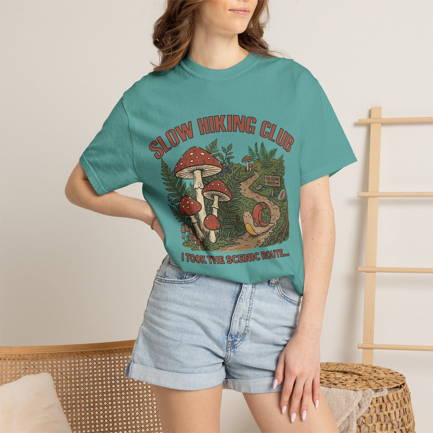 Slow Hiking Club Unisex Garment-Dyed Adult T-shirt