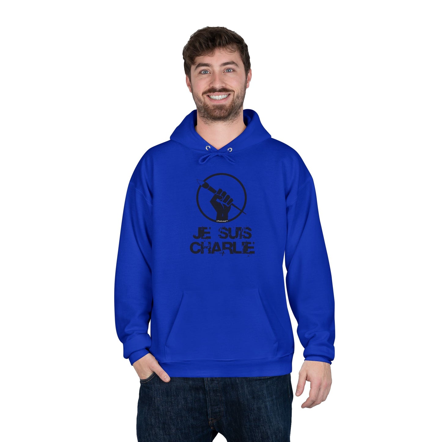 Je Suis Charlie Adult Pullover Hoodie Sweatshirt by TOOLOUD