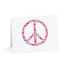 TOOLOUD Peace Sign Hearts Top Fold Blank Greeting Cards – Packs of 1, 10, 30, or 50