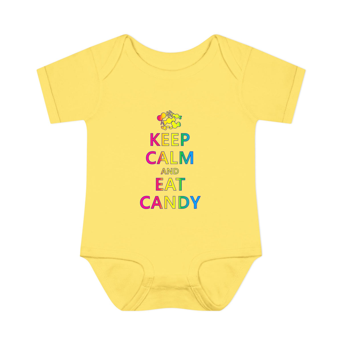 Keep Calm and Eat Candy Infant One Piece Bodysuit by TOOLOUD