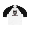 TooLoud Bundeswehr Logo with Text Adult Raglan 3\4 Sleeve Baseball Tee Shirt