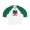 TooLoud Bundeswehr Logo with Text Adult Raglan 3\4 Sleeve Baseball Tee Shirt