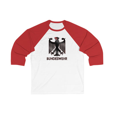 TooLoud Bundeswehr Logo with Text Adult Raglan 3\4 Sleeve Baseball Tee Shirt