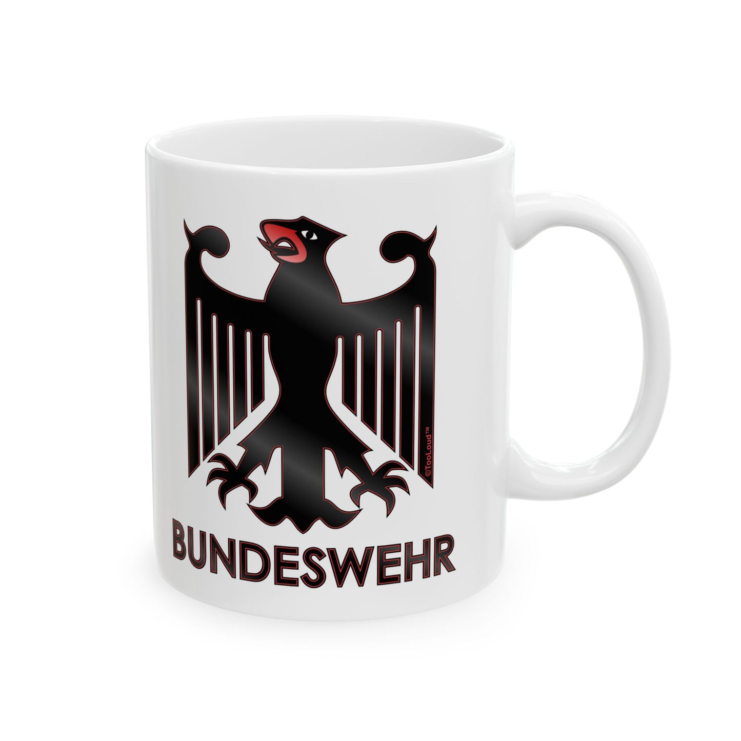 Bundeswehr Logo with Text Printed Coffee Mug – 11oz or 15oz by TOOLOUD