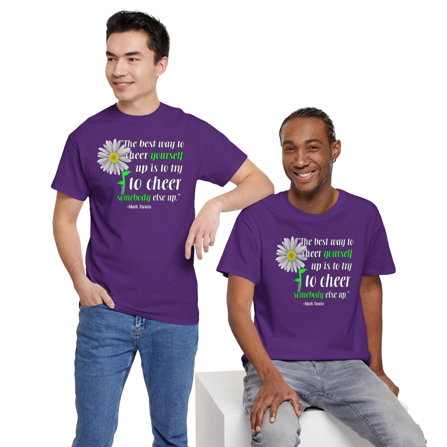 Cheer Yourself Up Mark Twain Adult Unisex T-Shirt by TOOLOUD